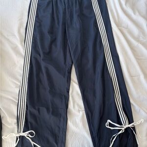 Edikted Blue Track Pants with Bow Ties